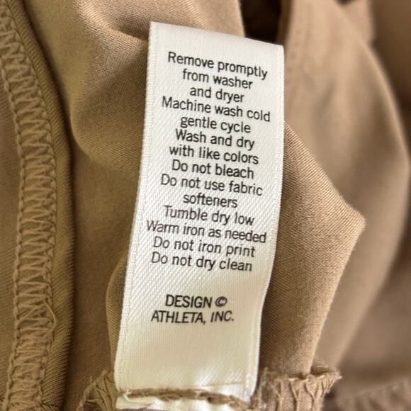 Athleta Wherever Skort Size 4 Tan Khaki A-Line Skirt Built In Shorts Stretch - Picture 12 of 12